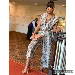 Snake Print Jumpsuit